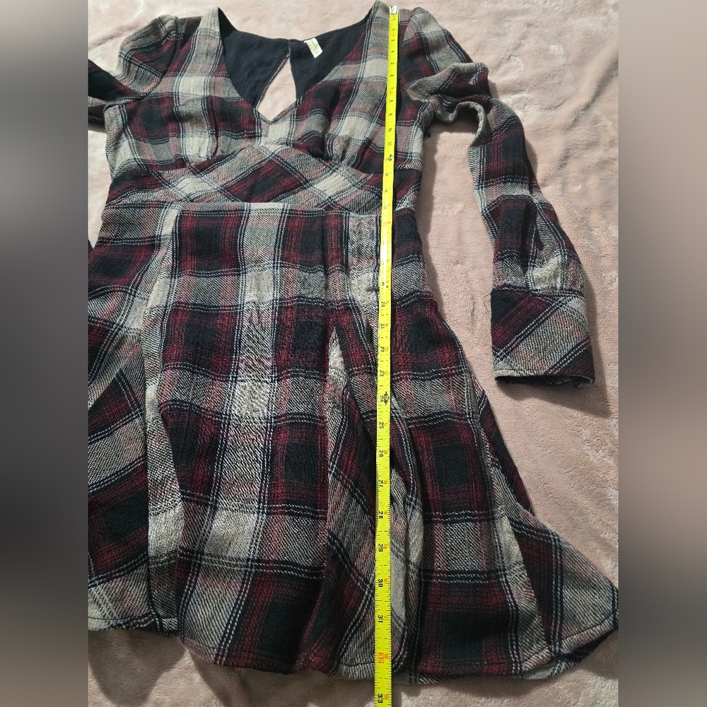 Free People Teen Spirit Plaid Mini Dress - Pretty Little Liars Aria RARE Size 8 - Picture 9 of 12